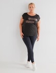 Superfit Curve Fearless Crossover Tee, Black product photo View 03 S