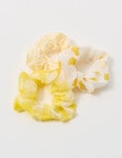 Mac & Ellie Hair Scrunchies Set, 3-Piece, Lemon product photo View 02 S