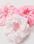 Mac & Ellie Hair Scrunchies Set, 3-Piece, Fondant Pink product photo View 03 S