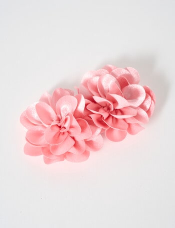 Mac & Ellie Ruffle Clips, Pink product photo