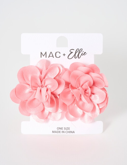 Mac & Ellie Ruffle Clips, Pink product photo View 02 L