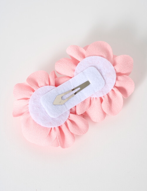 Mac & Ellie Ruffle Clips, Pink product photo View 03 L