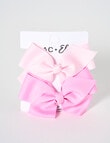 Mac & Ellie Large Bow Hair Clips, 2-Pack, Pink product photo View 02 S