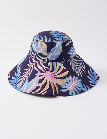 Zest Resort Printed Bucket Hat, Navy product photo