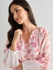 Whistle 3/4 Sleeve Vintage Floral Midi Dress, Pink product photo View 04 S