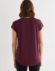 Bodycode Boxy Tee, Burgundy product photo View 02 S