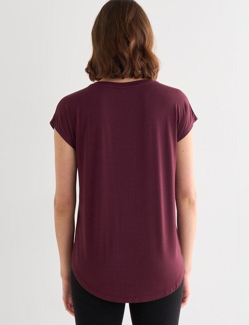 Bodycode Boxy Tee, Burgundy product photo View 02 L