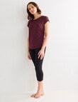 Bodycode Boxy Tee, Burgundy product photo View 03 S