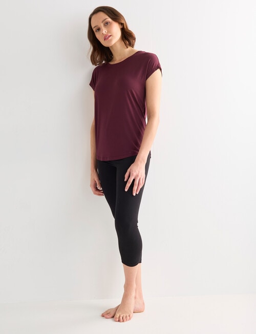 Bodycode Boxy Tee, Burgundy product photo View 03 L