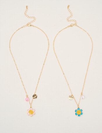 Mac & Ellie Bff Daisy 2- Pack Necklace Set, Yellow product photo