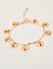 Mac & Ellie Hearts Charm Bracelet, Gold Tone product photo View 02 S