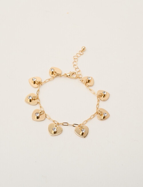 Mac & Ellie Hearts Charm Bracelet, Gold Tone product photo View 03 L