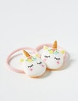 Mac & Ellie Unicorn Hair Ties, 2-Piece, Pink product photo View 02 S