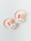 Mac & Ellie Clouds Hair Ties, 2-Piece, Pink product photo