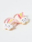 Mac & Ellie Clouds Hair Ties, 2-Piece, Pink product photo View 02 S