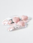 Mac & Ellie Funfetti Heart Clip, 3-Piece, Pink product photo View 02 S