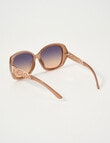 Whistle Accessories Filigree Sunglasses, Brown product photo View 02 S