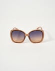 Whistle Accessories Filigree Sunglasses, Brown product photo View 03 S