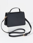 Whistle Accessories Patent Top Handle Crossbody Bag, Black product photo View 02 S