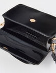 Whistle Accessories Patent Top Handle Crossbody Bag, Black product photo View 05 S