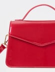 Whistle Accessories Patent Top Handle Crossbody Bag, Pink product photo View 04 S