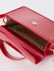 Whistle Accessories Patent Top Handle Crossbody Bag, Pink product photo View 05 S