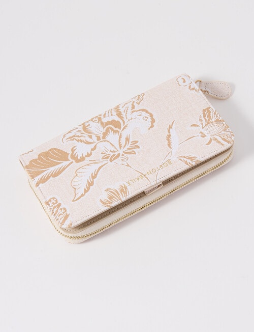 Boston + Bailey Lace Floral Printed Wallet, Taupe product photo View 04 L