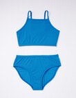 Wavetribe Harper Rib Bikini Swim Set, Cobalt product photo