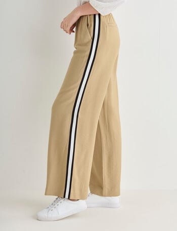 Whistle Sport Stripe Short Length Jog Pant, Camel product photo