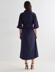 Whistle Classic 3/4 Sleeve Shirt Dress, Midnight product photo View 02 S