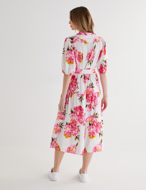 Whistle Floral Cotton Poplin Print Dress, Pink & White product photo View 02 L