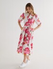 Whistle Floral Cotton Poplin Print Dress, Pink & White product photo View 03 S