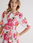 Whistle Floral Cotton Poplin Print Dress, Pink & White product photo View 04 S