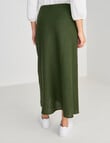 Whistle Bias Slip Skirt Deep, Olive product photo View 02 S