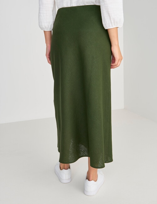 Whistle Bias Slip Skirt Deep, Olive product photo View 02 L