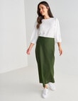 Whistle Bias Slip Skirt Deep, Olive product photo View 03 S