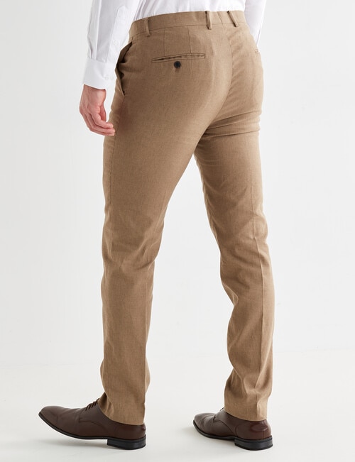 Laidlaw + Leeds Linen Blend Tailored Pant, Mid Tan product photo View 02 L