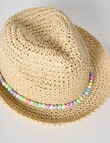 Switch Beaded Woven Fedora Hat, Natural product photo View 02 S