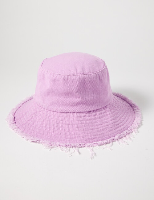 Switch Frayed Edge Bucket Hat, Washed Lilac product photo