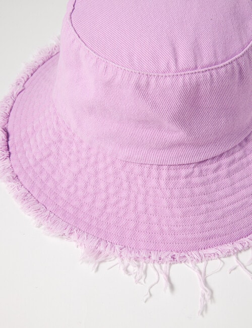 Switch Frayed Edge Bucket Hat, Washed Lilac product photo View 02 L