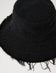 Switch Frayed Edge Bucket Hat, Washed Black product photo View 02 S