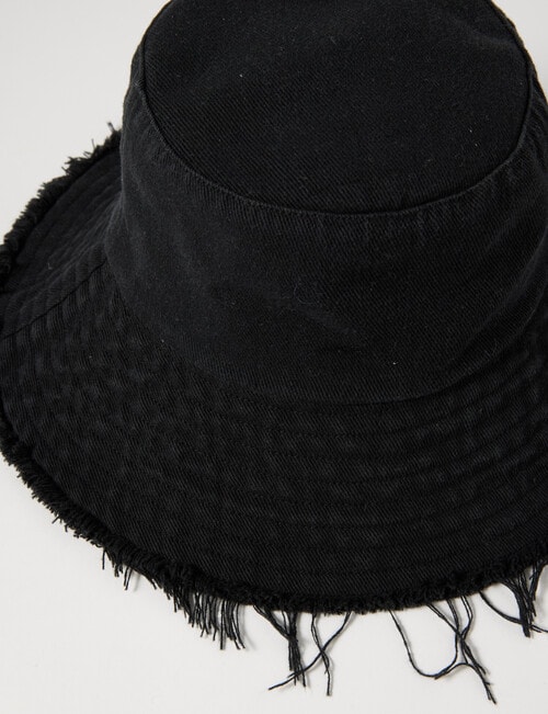 Switch Frayed Edge Bucket Hat, Washed Black product photo View 02 L