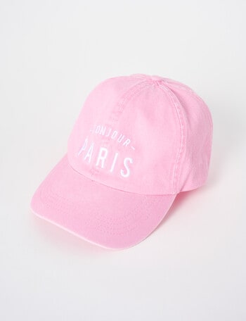 Switch Bonjour Paris Embroidered Cap, Pink product photo