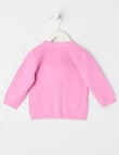 Teeny Weeny Knit Crew Neck Cardigan, Barbie Pink product photo View 02 S