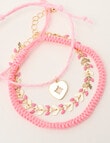 Switch Love Heart 3-Pack Charm Bracelet Set, Pink & Gold Tone product photo View 03 S