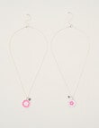 Switch Bff Daisy 2-Pack Necklace, Pink & White product photo