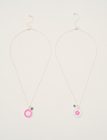 Switch Bff Daisy 2-Pack Necklace, Pink & White product photo