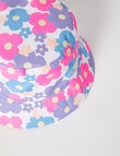 Mac & Ellie Bold Floral Printed Reversible Bucket Hat, Pink product photo View 02 S