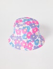 Mac & Ellie Bold Floral Printed Reversible Bucket Hat, Pink product photo View 03 S