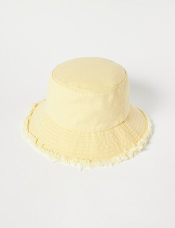 Mac & Ellie Bucket Hat, Washed Lemon product photo